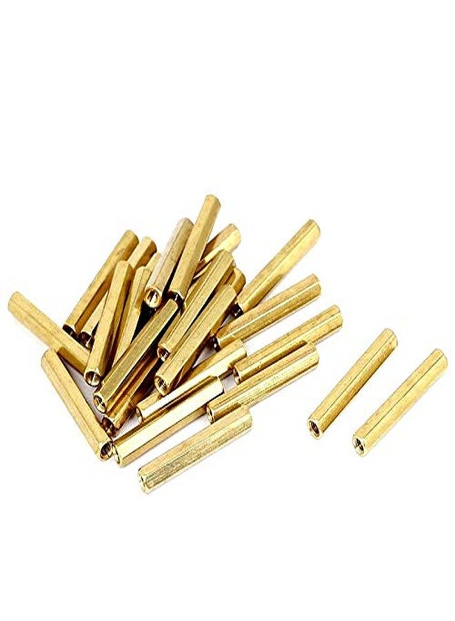 Immech - M3 X 30mm Dual Ends Brass Pillar PCB Standoff Hexagonal Spacer, Hex Brass Standoff spacer Female to Female Spacing Screws Double pass Hex Long Nuts Pack of 40 Pcs - Image 3