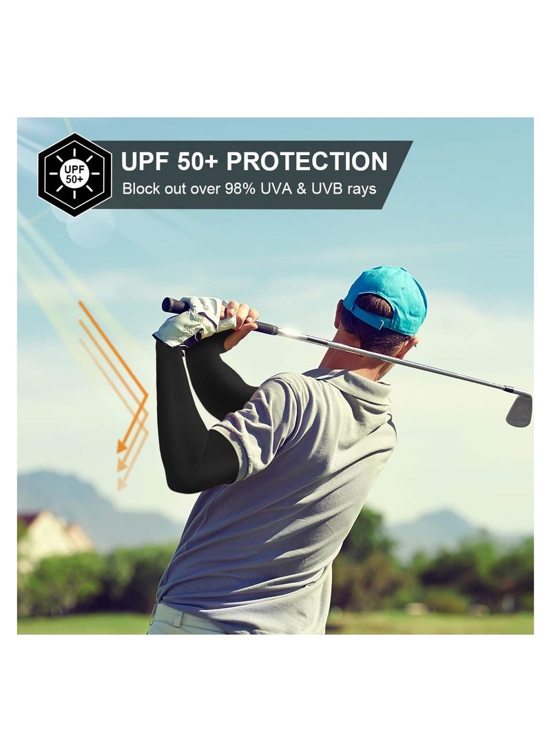 SOLARAE Arm Sleeve 3 Pair UV Protection Cooling Breathable Sun Protective Moisture Wicking Gloves with Finger Hole to Cover Arms for Cycling Driving Outdoor Sports Men Women - Image 4
