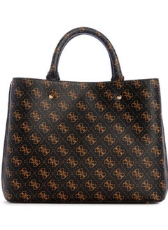 جس حقيبة يد نسائية كاجوال من Guess PU بسحاب إغلاق (بني)  - Image 4