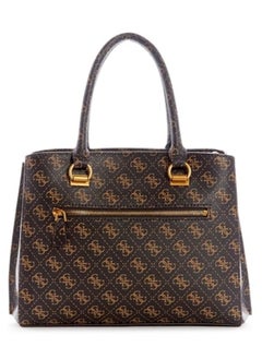 جس حقيبة يد نسائية كاجوال من Guess PU بسحاب إغلاق (بني)  - Image 3