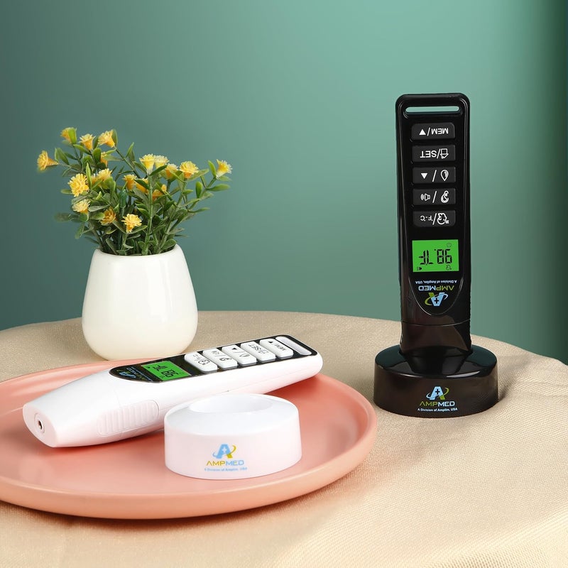 Amplim Baby Thermometer  3in1 Infrared Thermometer for Ear Forehead  Touchless Accurate Fever Thermometer for Baby Infants Toddlers Kids  Adults  Black Base Stand  Clock - Image 2