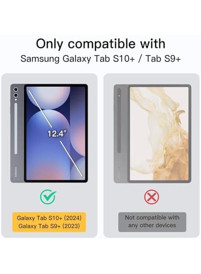 جي تيك حافظة لجهاز سامسونج جالكسي تاب S10 بلس تاب S9 بلس مقاس 12.4 بوصة مع حامل قلم S، غطاء واقٍ رفيع للغاية متعدد الزوايا، أسود جرافيت - Image 2