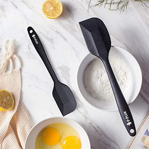 P-Plus International Silicone Non-Stick Heat Resistant Kitchen Utensil| Spatula Spoon Big 27cm+Spatula Big 27cm|Pack of 2 Black - Image 5