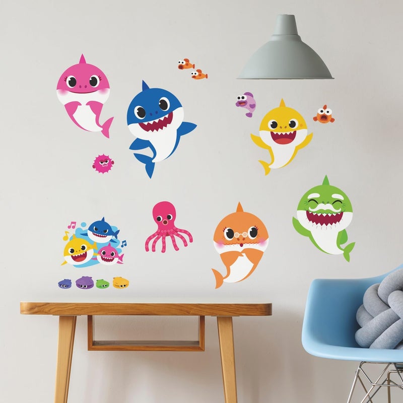 RoomMates RMK4303SCS Baby Shark Peel and Stick Wall Decals - Image 2