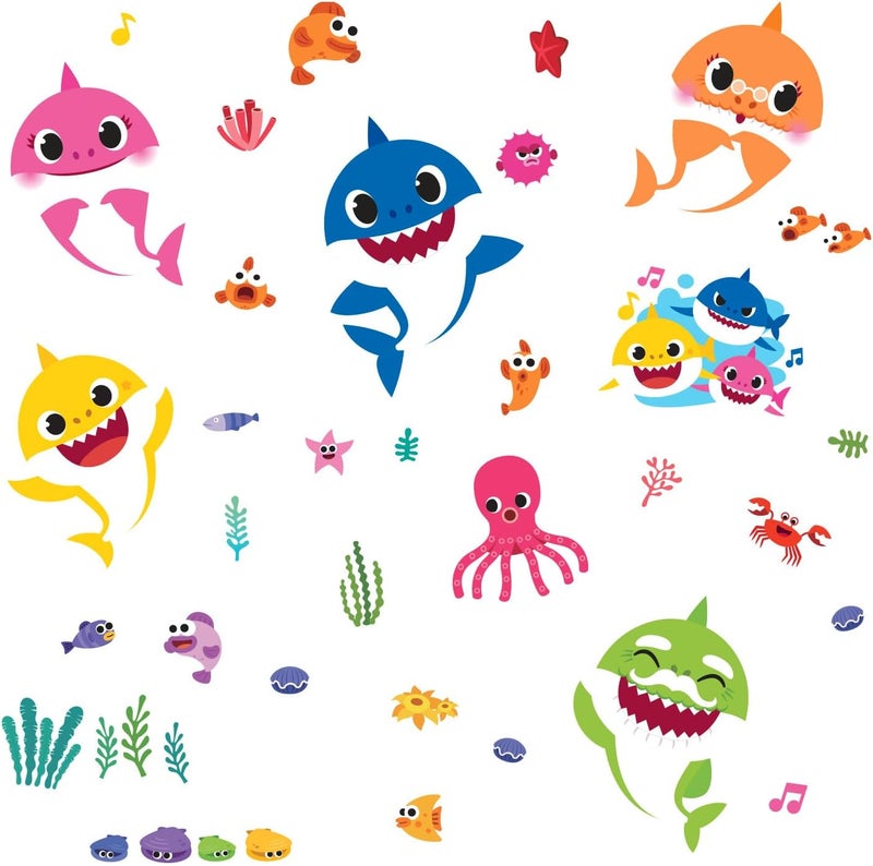 RoomMates RMK4303SCS Baby Shark Peel and Stick Wall Decals - Image 1
