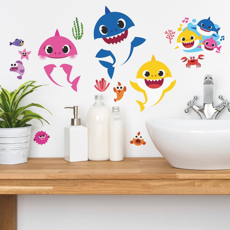 RoomMates RMK4303SCS Baby Shark Peel and Stick Wall Decals - Image 4
