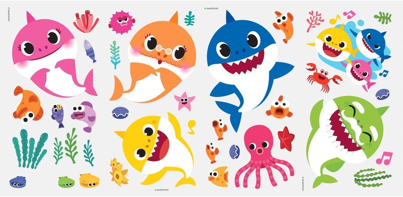 RoomMates RMK4303SCS Baby Shark Peel and Stick Wall Decals - Image 5
