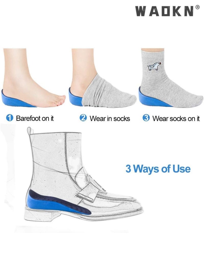 WAOKN Height increasing Insole, Heightening 1.6'' Insole for Men, Arch Support Half-insert Shock-absorbing Heel Lift Pad for Men, Can Be Worn in Socks, Comfortable and Breathable Height-increasing Insole  - Image 4