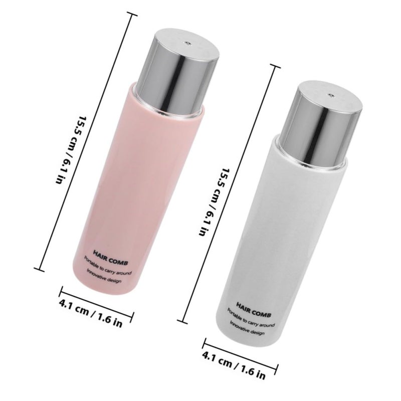 Retractable Travel Hair Roller Brush 2pcs Compact Portable Styling Brushes For Women - Image 3