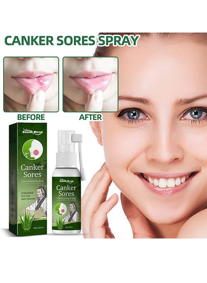 SOUTH MOON Canker Sore Treatment Spray ，Herbal Ulcer Treatment,Natural Mouth Sore Relief for Daily Oral Care, Mouth Spray,Treat Mouth Ulcer,Effective Mouth Sore Treatment-20ml  - Image 1