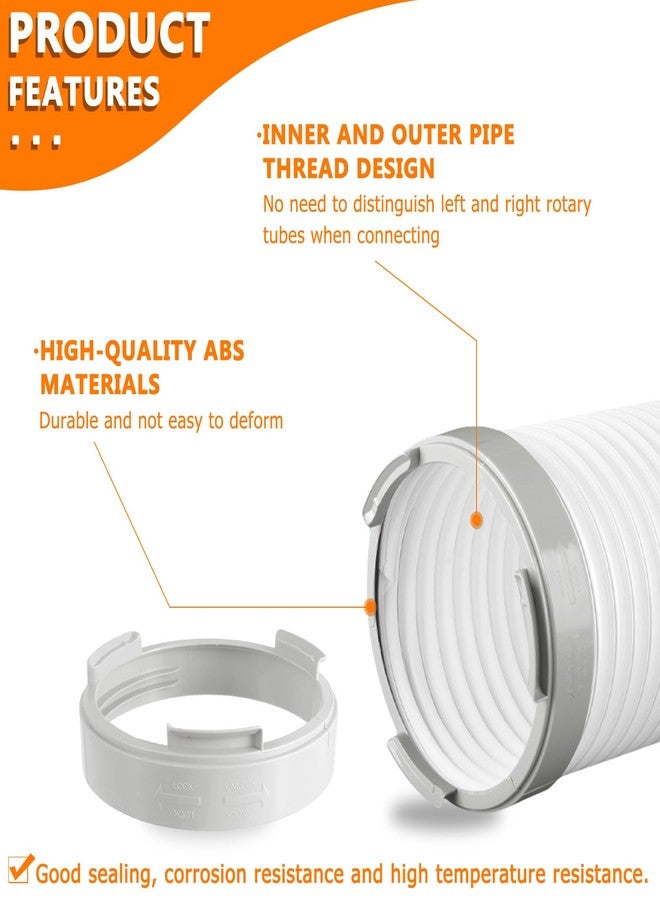 HUAREW HAUREW Portable Air Conditioner Exhaust Hose Coupler 5.9 Inch AC Unit Tube Connector Round Mobile Air Conditioning Accessories for Most Portable Air Conditioners(Round) - Image 3