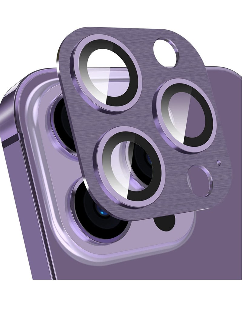إلترازون Designed for iPhone 14 Pro Max Camera Lens Protector, for iPhone 14 Pro Camera Lens Protector, 3D Alloy Metal and Tempered Glass Camera Screen Protector, Full Coverage Protection - Image 1