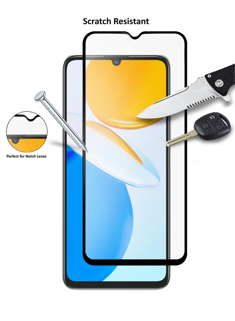 Wtech Honor X7 4G Matte Glass Full Coverage Screen Protector (MSGECN) - Clear/Black - Image 3
