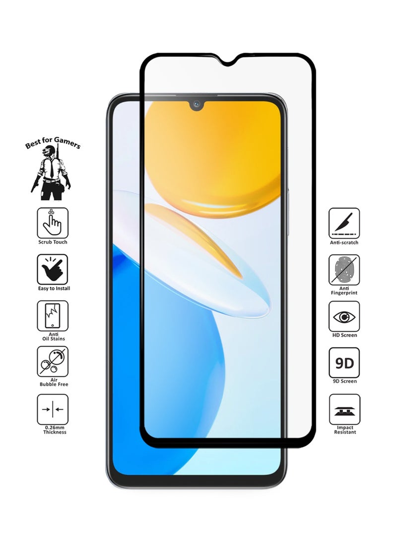 Wtech Honor X7 4G Matte Glass Full Coverage Screen Protector (MSGECN) - Clear/Black - Image 2
