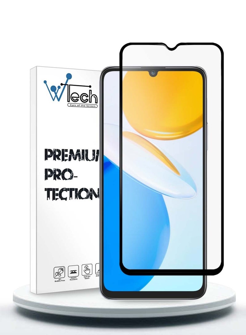 Wtech Honor X7 4G Matte Glass Full Coverage Screen Protector (MSGECN) - Clear/Black - Image 1