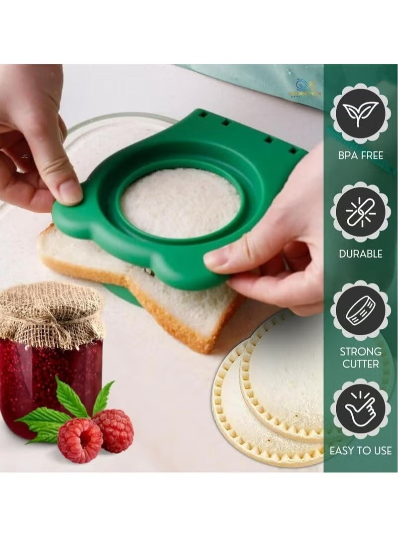 Sandwich Cutter for Kids, Bread Sandwich Decruster, Uncrustables Sandwich Maker, DIY Cookie Cutters, Great for Lunchbox - Image 2