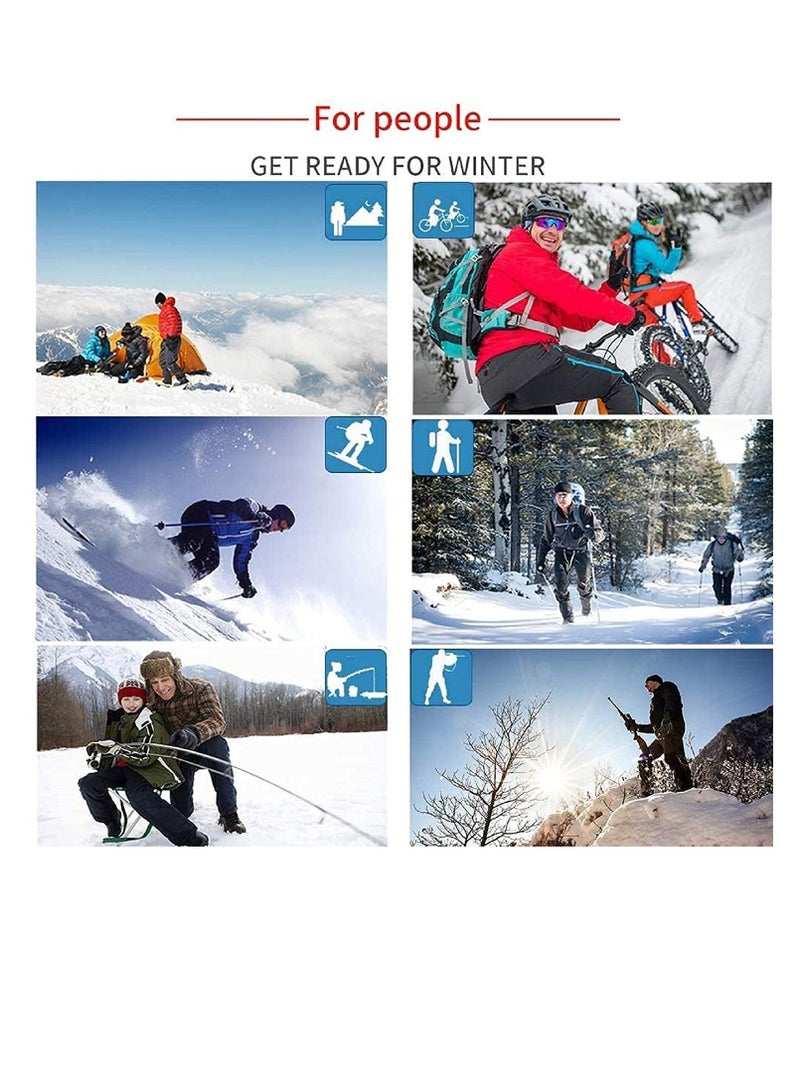 Excefore قفازات مدفأة، قفازات كهربائية تعمل بالبطارية للنساء والرجال، مقاومة للماء، دافئة شتوية، تعمل باللمس، للرياضات الخارجية، ركوب الدراجات، التزلج، التزحلق، التنزه، الصيد - Image 2