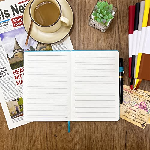 BGHEOUYV Notebook Journal, College Ruled Notebook Lined A5 160 Pages,Hard Cover Journals for Writing, Notebooks for Work Office School Women Men,5.7 inches x 8.4 inches(Light Blue) - Image 4