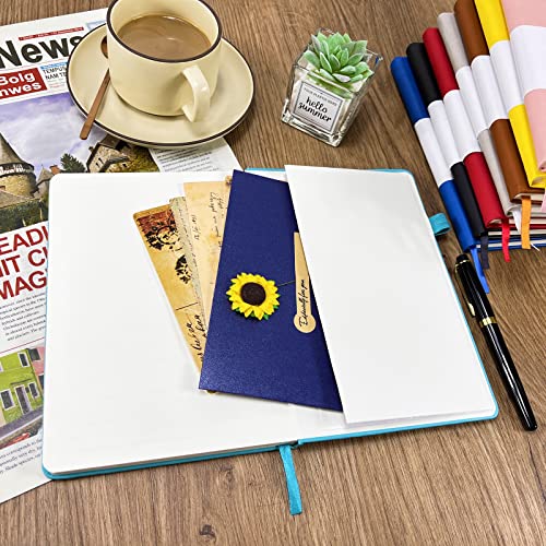 BGHEOUYV Notebook Journal, College Ruled Notebook Lined A5 160 Pages,Hard Cover Journals for Writing, Notebooks for Work Office School Women Men,5.7 inches x 8.4 inches(Light Blue) - Image 5