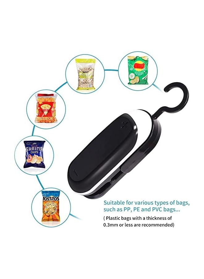 Beauenty Mini Bag Sealer, Portable Food Sealer, Handheld Heat Vacuum Sealers, 2 In 1 Heat Sealer And Cutter For Plastic Bag - Image 4