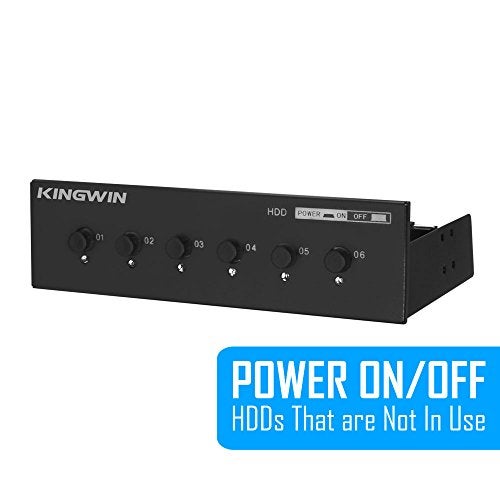 Kingwin Hard Drive Power Switch Module for 2.5 inch/3.5 inch SATA HDD/SSD. Optimized for SSD, Power On or Off HDDs as Wish, Controls up to Six HDDs, and Provide Longevity to Your Hard Drives - Image 2