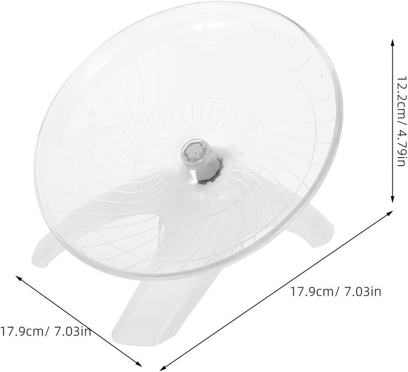 DOITOOL Silent Hamster Wheel Saucer Spinner for Small Pets Quiet Exercise Running for Dwarf Hamsters Gerbils Rats Hedgehogs Stable Cage Attachment Engaging Fitness for Guinea Pigs and - Image 2