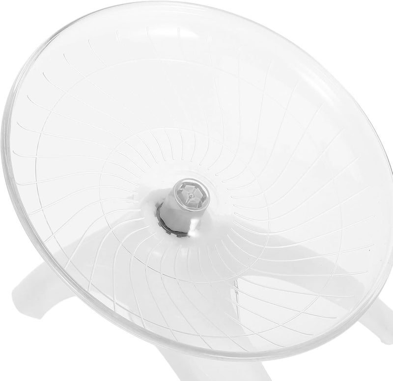 DOITOOL Silent Hamster Wheel Saucer Spinner for Small Pets Quiet Exercise Running for Dwarf Hamsters Gerbils Rats Hedgehogs Stable Cage Attachment Engaging Fitness for Guinea Pigs and - Image 3