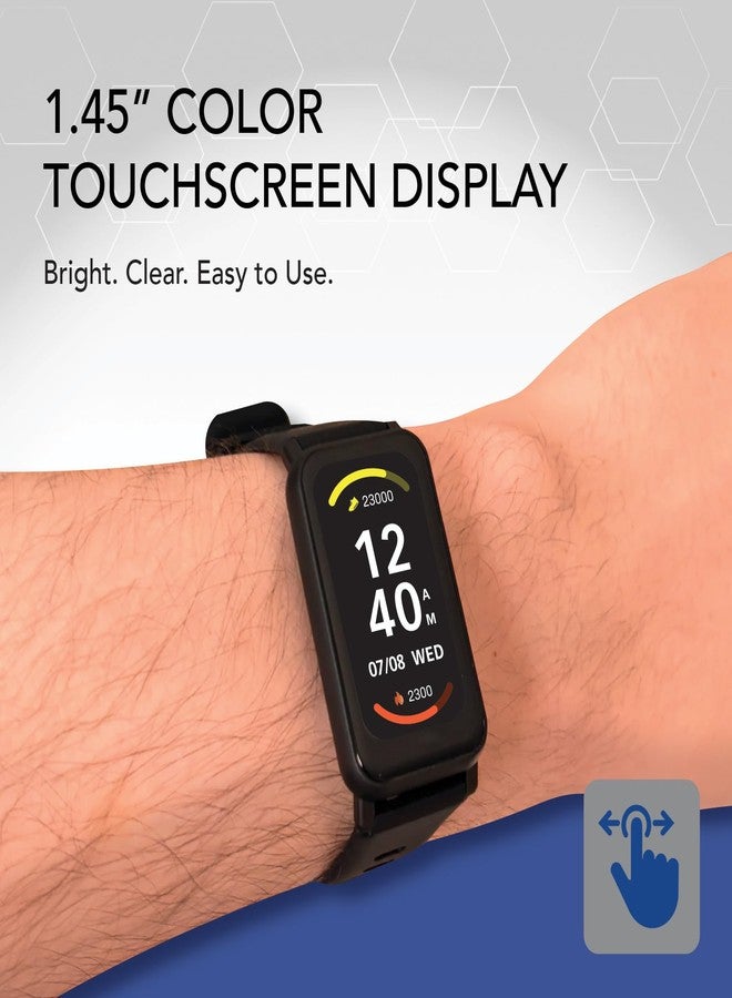 Zewa® Fitness Activity Tracker, Heart Rate Monitor, Free Pro App, Step Counter, Sleep Tracker, Remote Camera Support, Notifications & Alarms, Weather Data Display, Find Phone Feature - Image 2