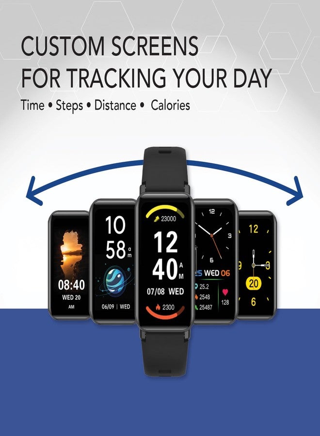 Zewa® Fitness Activity Tracker, Heart Rate Monitor, Free Pro App, Step Counter, Sleep Tracker, Remote Camera Support, Notifications & Alarms, Weather Data Display, Find Phone Feature - Image 5