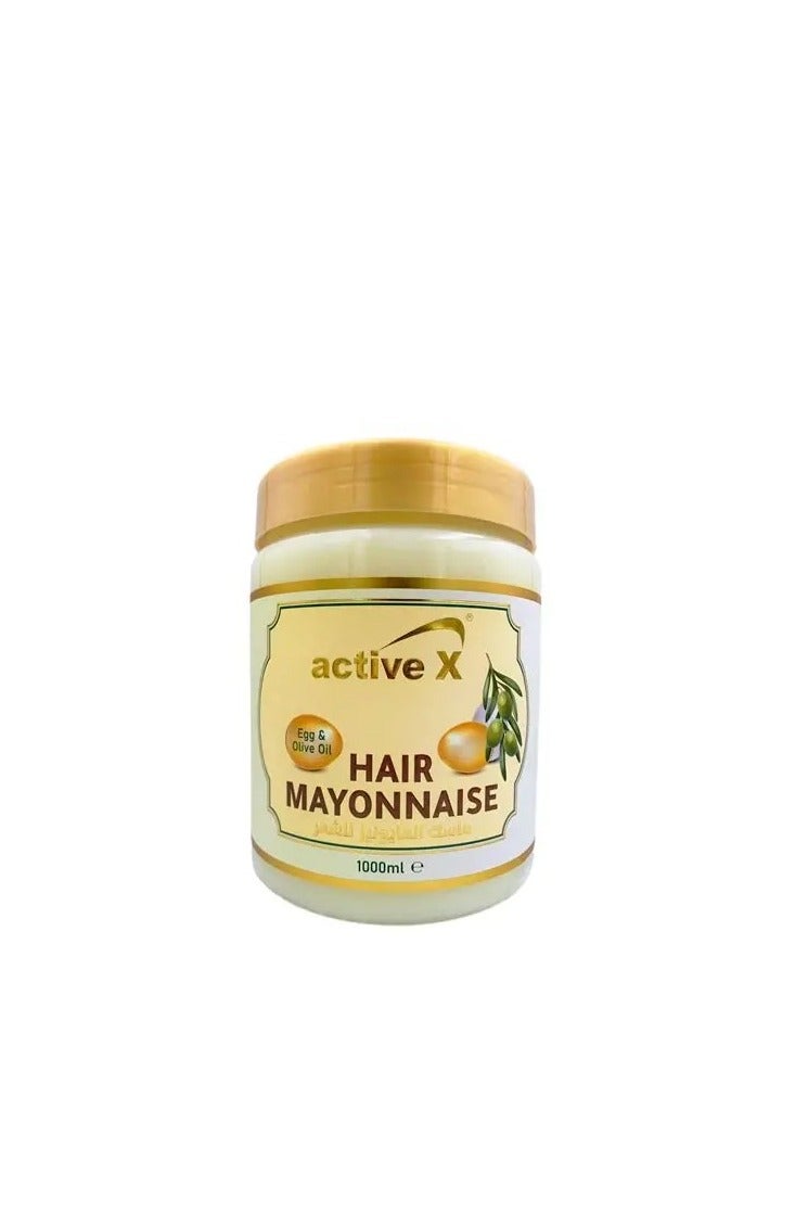 ActiveX Hair Mayonnaise With Egg & Olive Oil Extract 1000 ml - Rich Hair Mask for Healthier, - Image 1