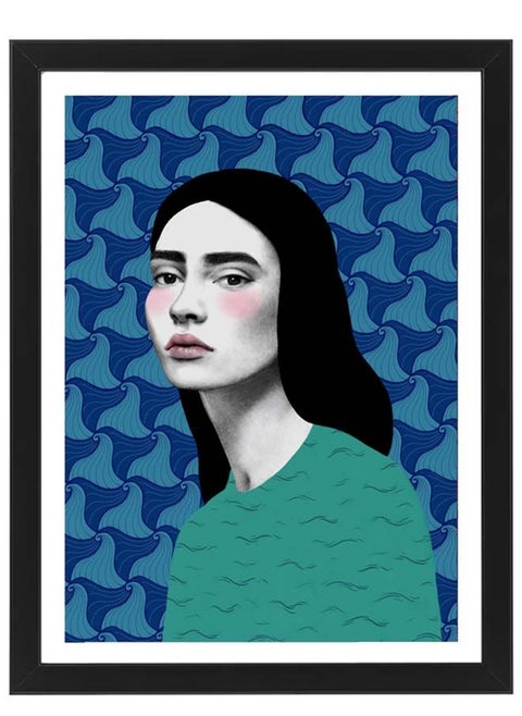 Abstract Female Portrait Illustrations Poster With Frame 30x40 cm