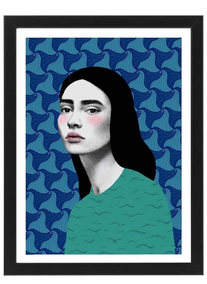 Boomah Accessories Abstract Female Portrait Illustrations Poster With Frame 30x40 cm 