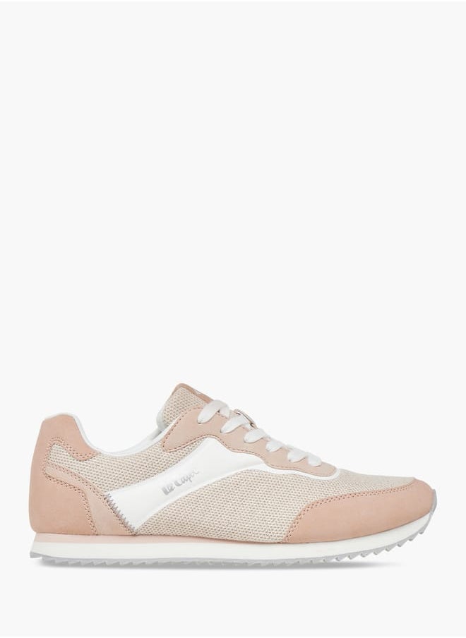 Lee Cooper Women's Panelled Sneakers with Lace-Up Closure  - Image 3