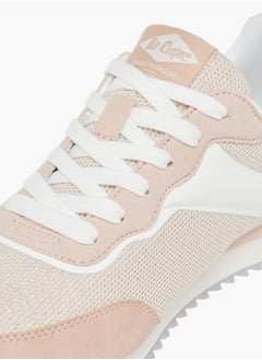 Lee Cooper Women's Panelled Sneakers with Lace-Up Closure  - Image 4