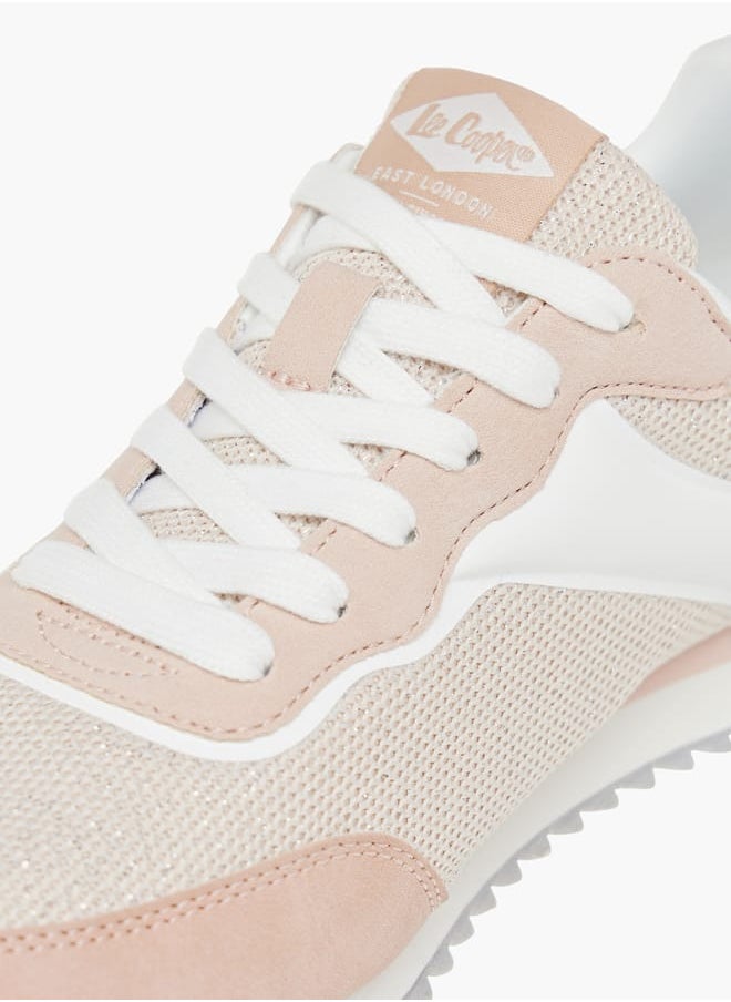 Lee Cooper Women's Panelled Sneakers with Lace-Up Closure  - Image 4