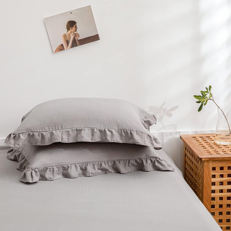 Merryword غطاء وسادة بلون أخضر، مقاس 20×26 بوصة، تصميم شيك وأنيق، غطاء وسادة لطيف (لون أخضر) - Image 4