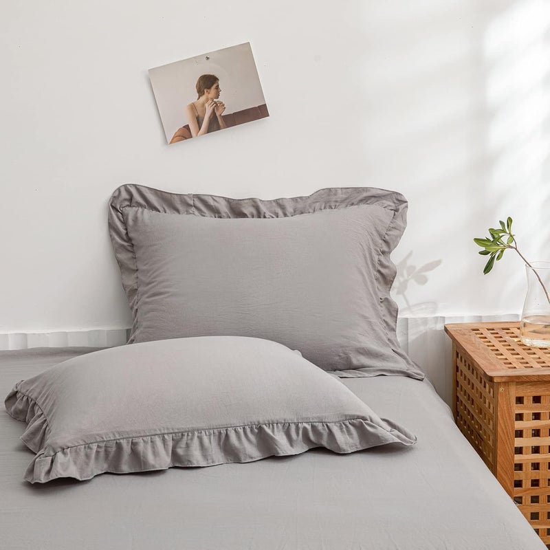 Merryword غطاء وسادة بلون أخضر، مقاس 20×26 بوصة، تصميم شيك وأنيق، غطاء وسادة لطيف (لون أخضر) - Image 2