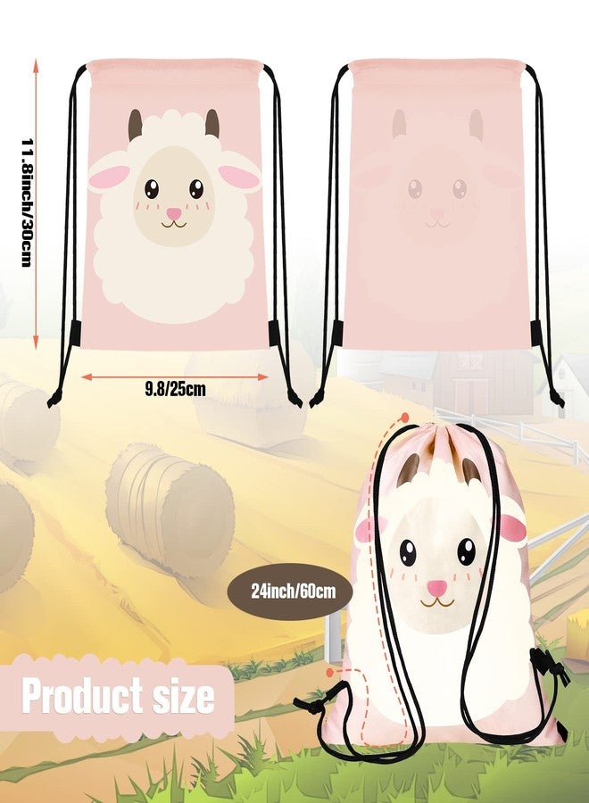 Eccliy 24 Pcs Farm Animal Party Favor Gift Bags Farm Birthday Party Supplies Decorations String Bags for Barnyard Themed - Image 3