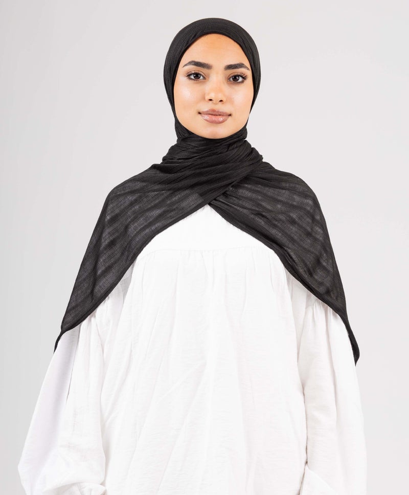 طرحة كويتية أنيقة من ليكرا أسود