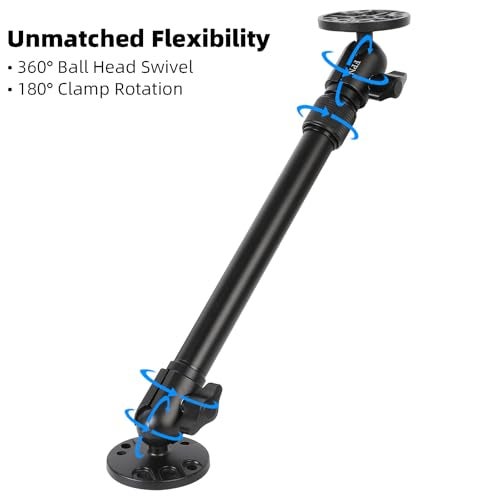 FPN All-Aluminum Extension Double Socket Arm, Adjustable Telescopic Mounting Arm 11.5 to 17 Inch, Compatible with RAM B Size Mounts and Other Industry Standard 1" / 25mm Ball Components - Image 4