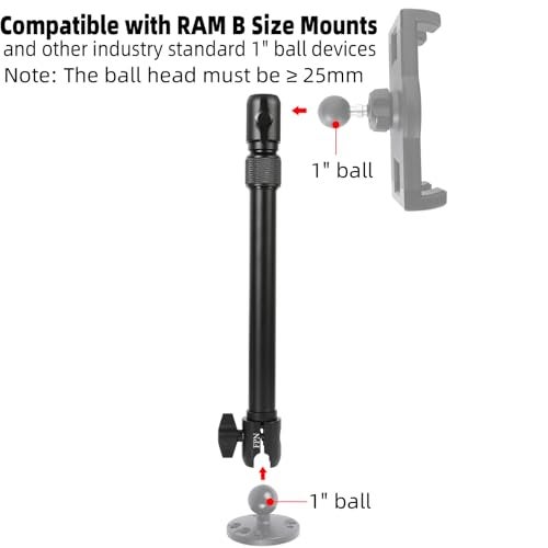 FPN All-Aluminum Extension Double Socket Arm, Adjustable Telescopic Mounting Arm 11.5 to 17 Inch, Compatible with RAM B Size Mounts and Other Industry Standard 1" / 25mm Ball Components - Image 3