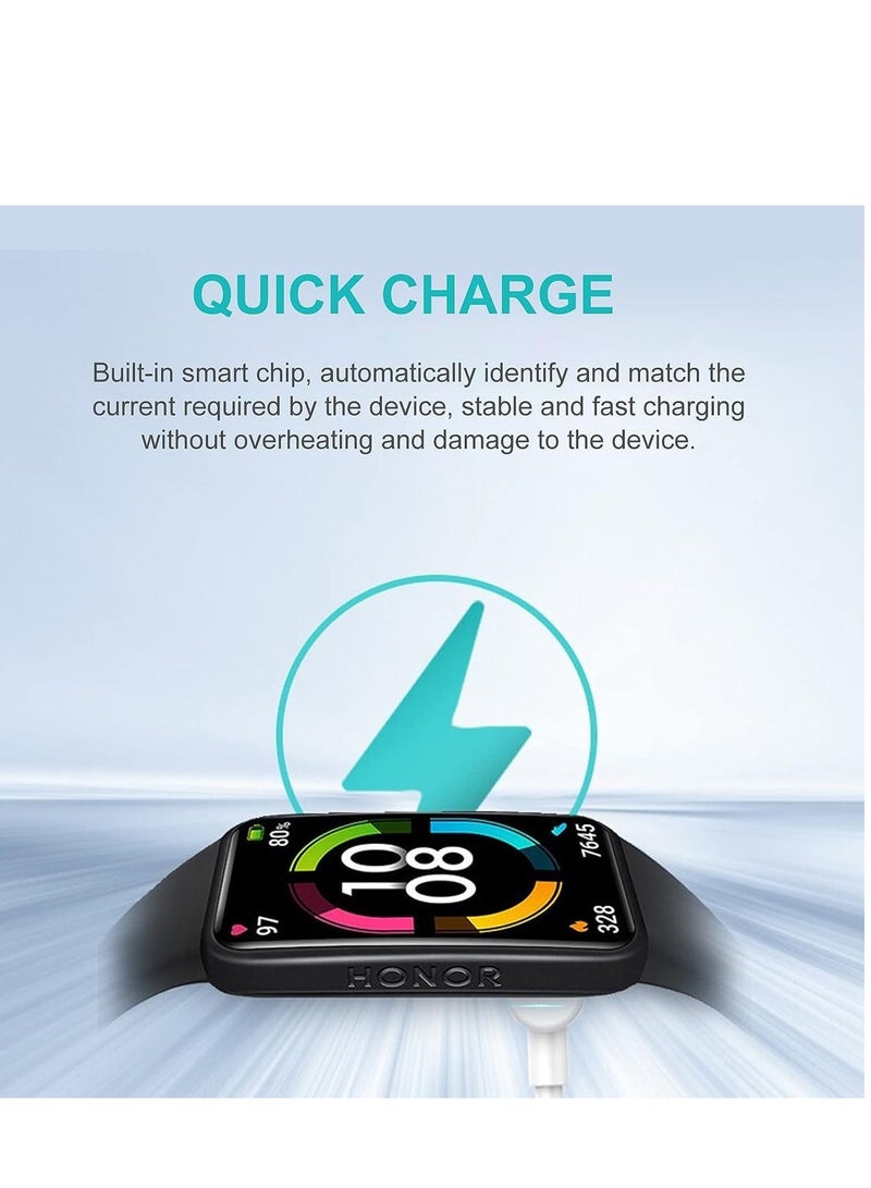 ELTRAZONE Charger Compatible with Huawei Watch Fit, USB Charging Cable Cord Base Dock Charger Adapter Stand For Huawei Band 6/7/8 smartwatch (Black) - Image 4