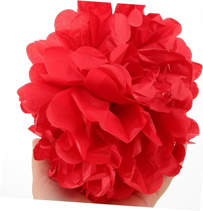 Valiclud 10Pcs Multi Color Tissue Paper Pom Poms Decorative Flowers for Weddings Birthdays Parties - Image 4