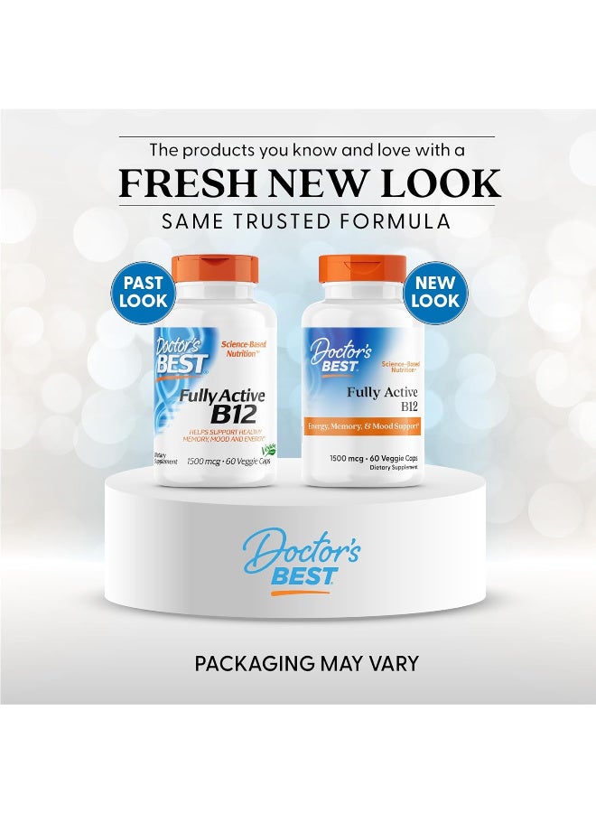 Doctor's Best Fully Active B12, 1500 mcg, 60 Veggie Caps - Image 2