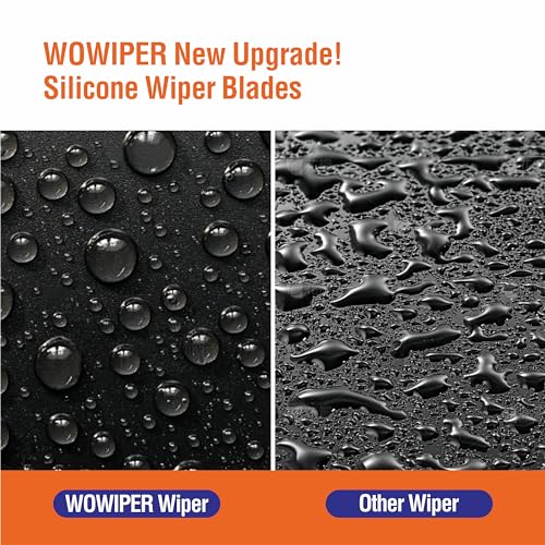 WOWIPER Silicone Wiper Blades 22" + 22" Automotive Replacement Windshield Wiper Blades for 2019-2014 Chevrolet Silverado 1500 2500 3500 HD/GMC Sierra 2019-2014 Wipers for Front Windshield(Set of 2) - Image 3