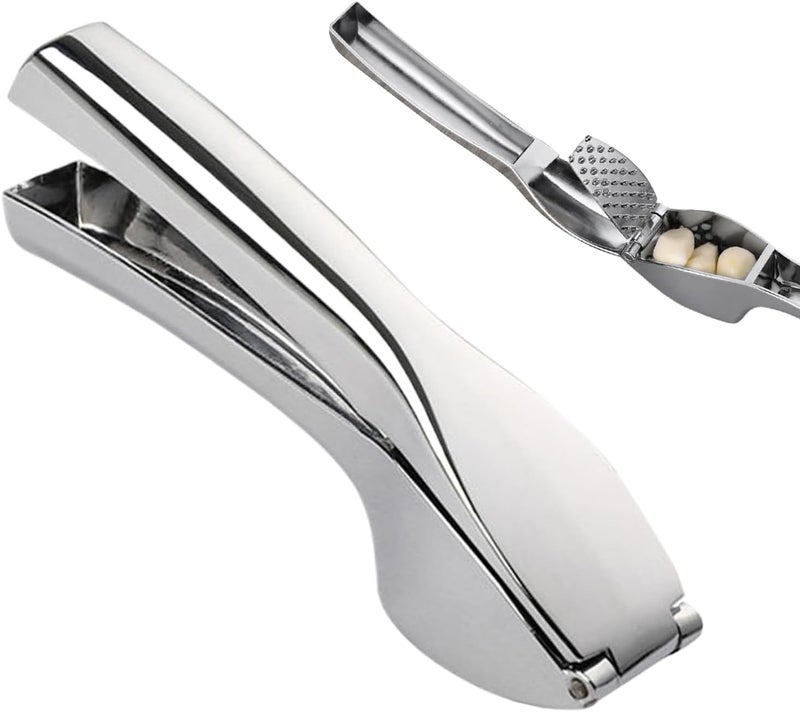 Garlic Presser | Zinc Alloy Dishwasher Safe | Easy-Squeeze Garlic Masher Crusher | for Potato Ginger Onion Meal Prep Home Cooking Apartment Restaurant Camping Picnic - Image 1