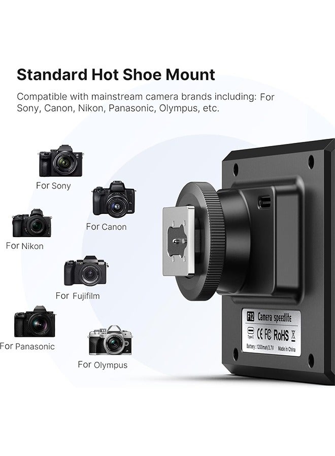 فلاش كاميرا صغيرة F12 Mini Speedlite 5600K لكاميرات DSLR من سوني كانون نيكون باناسونيك أوليمبوس بنتاكس - Image 2