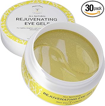 Doppeltree Caffeine Under Eye Patches Hydrogel Masks 30 Pairs All Natural Anti Aging Treatment for Bags Puffiness Wrinkles Dark Circles Formulated in San Francisco - Image 1