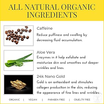 Doppeltree Caffeine Under Eye Patches Hydrogel Masks 30 Pairs All Natural Anti Aging Treatment for Bags Puffiness Wrinkles Dark Circles Formulated in San Francisco - Image 5