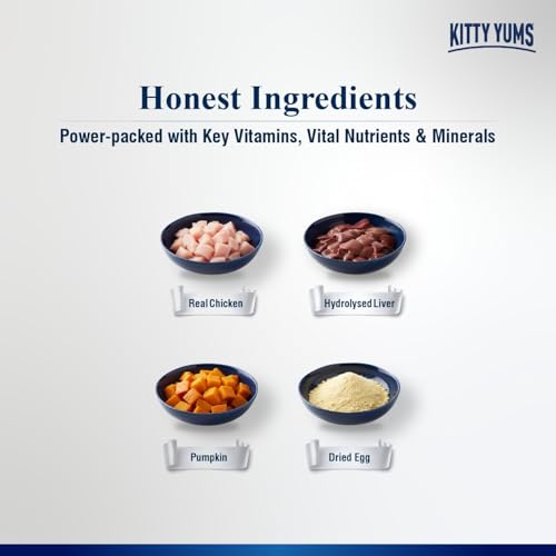 Kitty Yums Adult Cat Wet Mousse 80g | Chicken | Rich in Protein | Promotes Hydration & Easy to Digest | Grain Free | No Artificial Flavours | Packed with Essential Vitamins & Antioxidants - Image 5